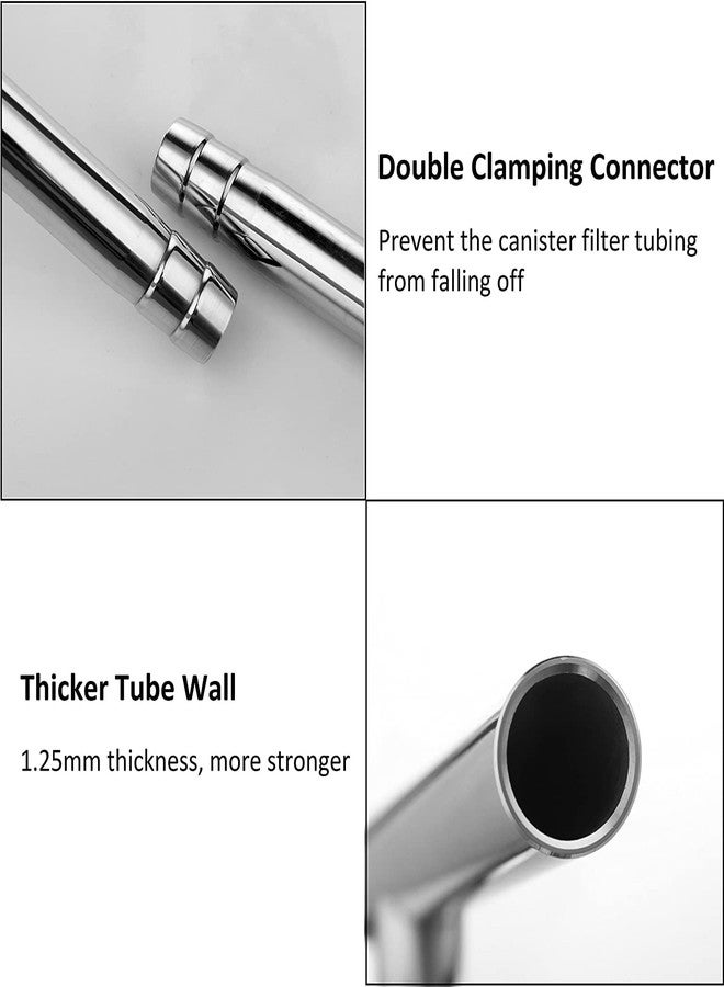 أنبوب مدخل ومخرج من الفولاذ المقاوم للصدأ من VAYINATO® Mufan لفلتر حوض السمك الأسطواني مع مقشدة سطحية (17 مم (يناسب خرطوم 19/22 مم)) من Petzlifeworld - Image 5